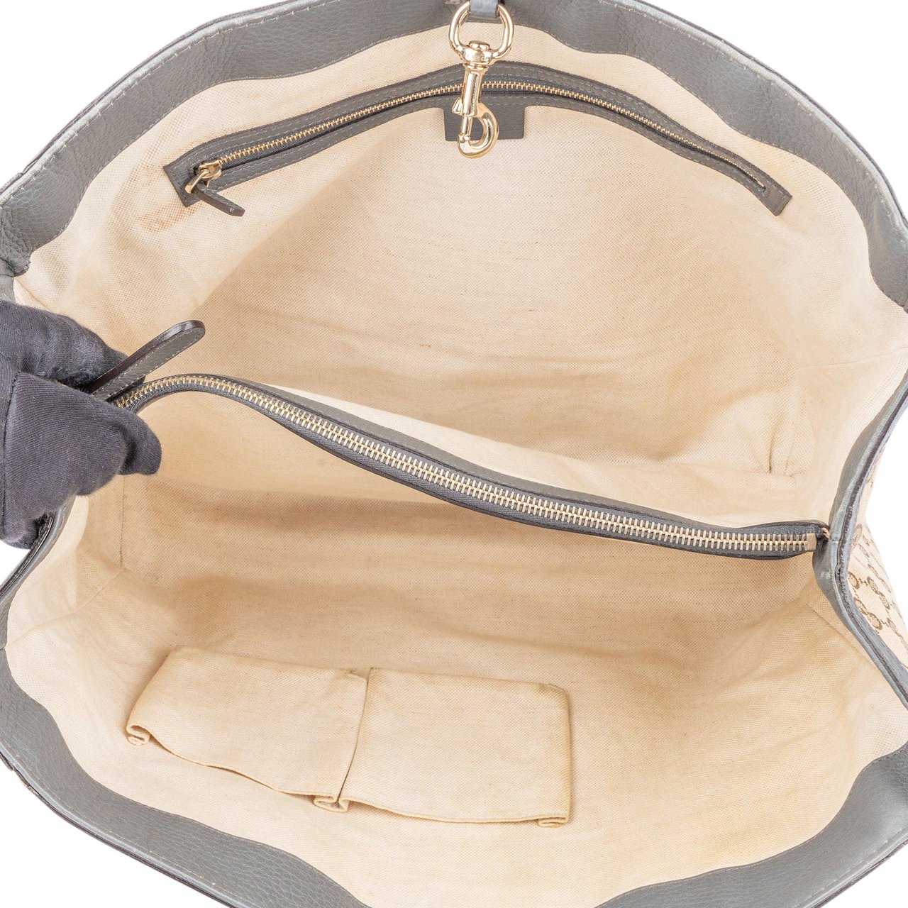 Gucci Gucci GG Monogram Bamboo Handbag Bruin