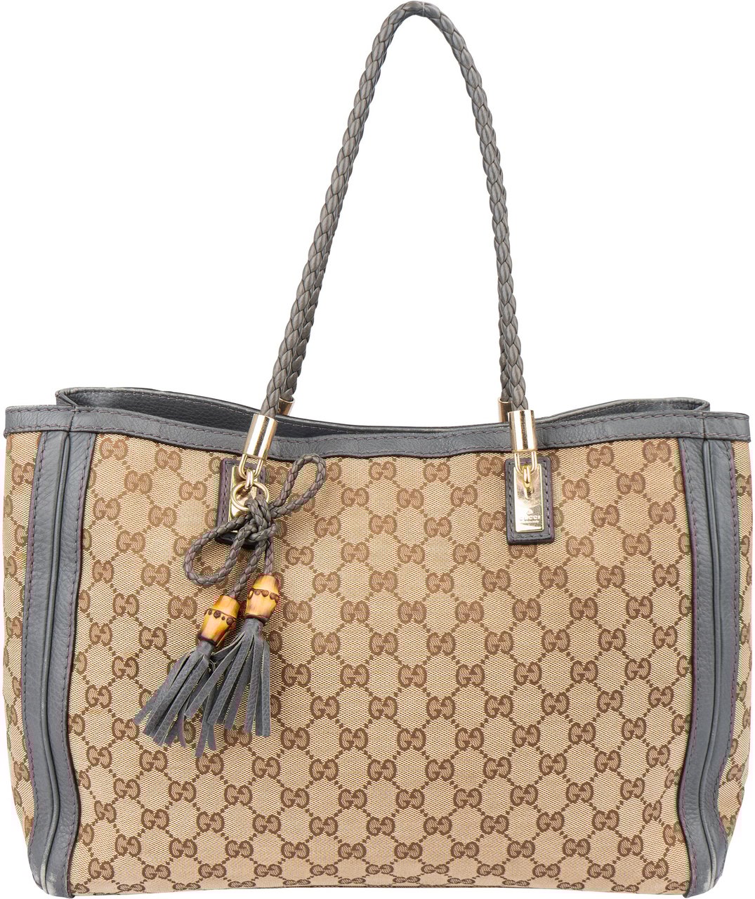 Gucci Gucci GG Monogram Bamboo Handbag Bruin