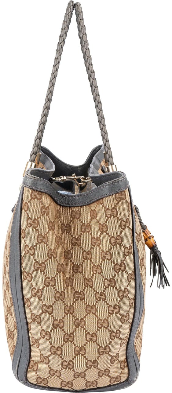 Gucci Gucci GG Monogram Bamboo Handbag Bruin