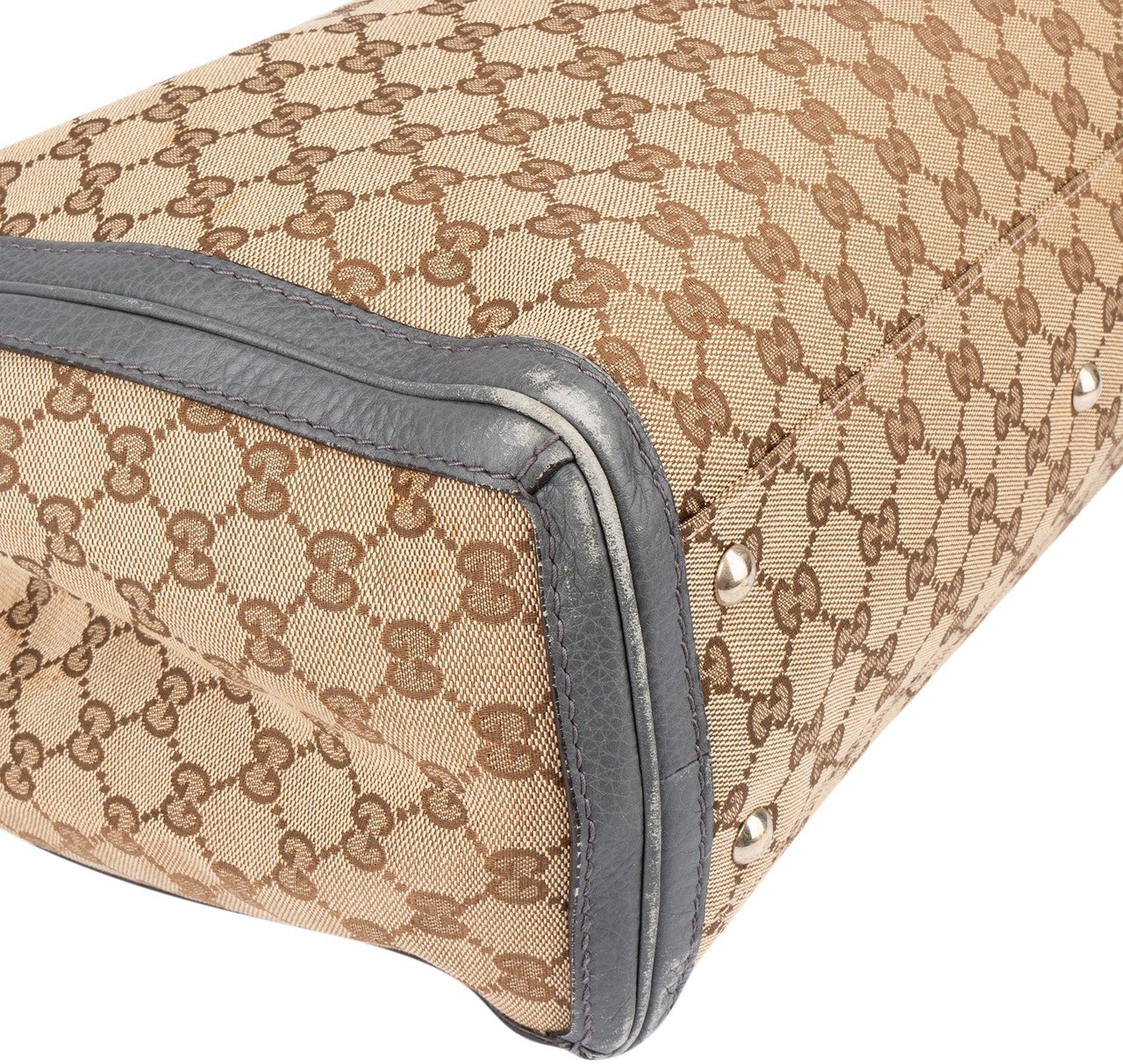 Gucci Gucci GG Monogram Bamboo Handbag Bruin