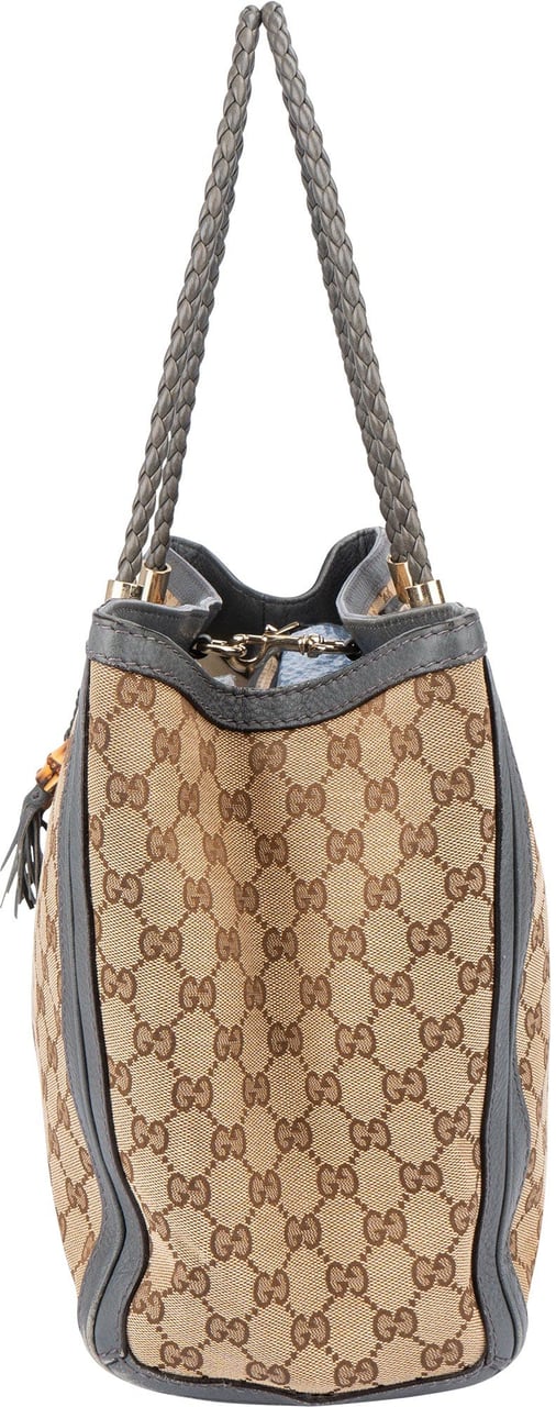 Gucci Gucci GG Monogram Bamboo Handbag Bruin