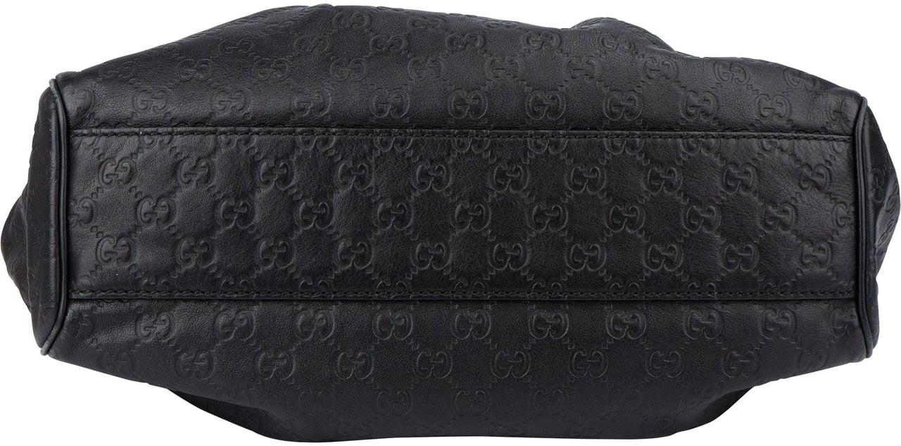 Gucci Gucci Leather GG Monogram Sukey Handbag Zwart