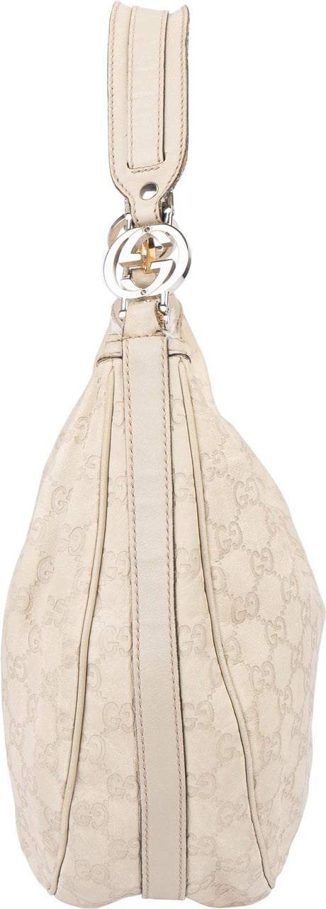 Gucci Gucci Leather GG Monogram Hobo Bag Wit