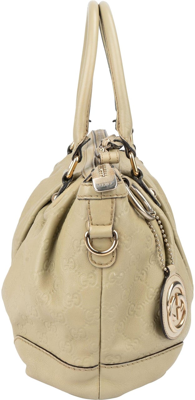 Gucci Gucci Leather GG Monogram Sukey Handbag Groen