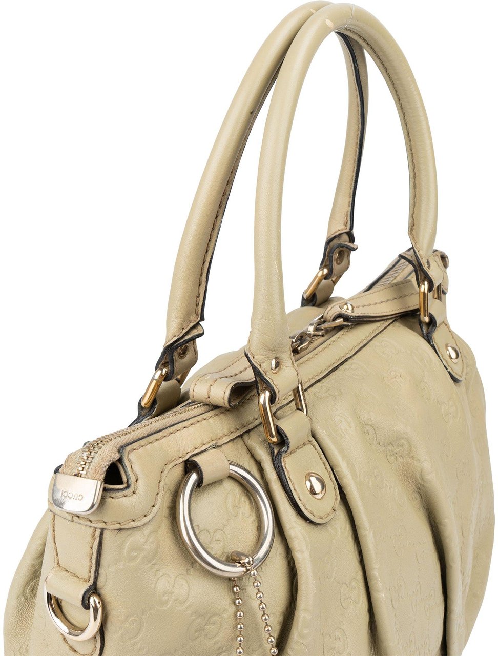 Gucci Gucci Leather GG Monogram Sukey Handbag Groen