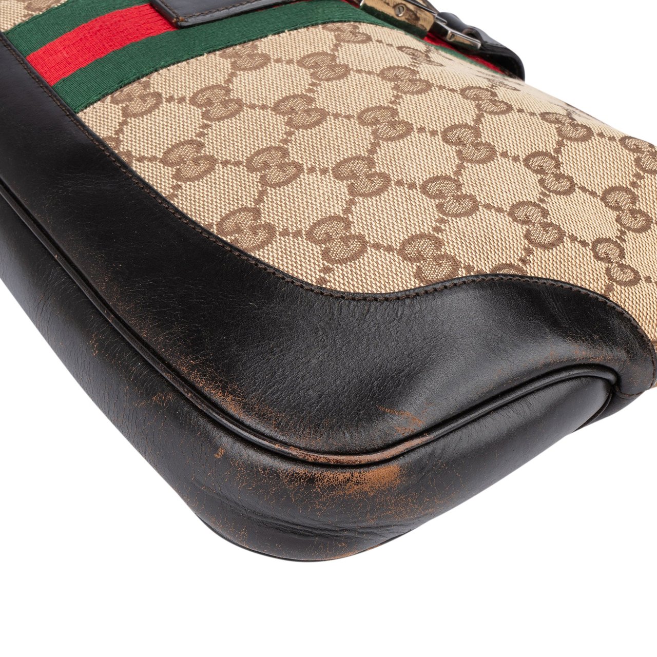 Gucci Gucci GG Monogram Jackie Handbag Bruin
