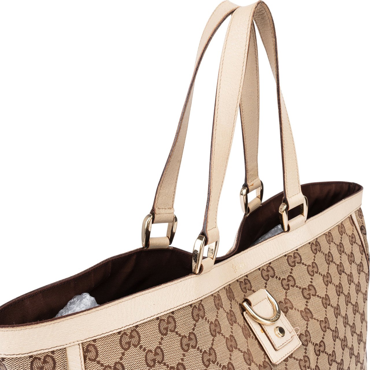 Gucci Gucci GG Monogram Abbey Handbag Bruin