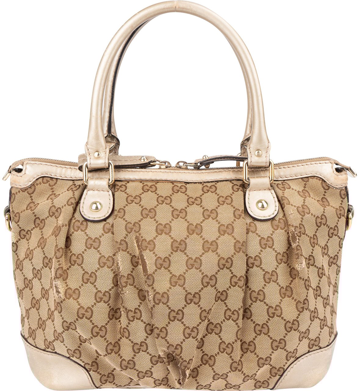 Gucci Gucci GG Monogram Sukey Handbag Bruin