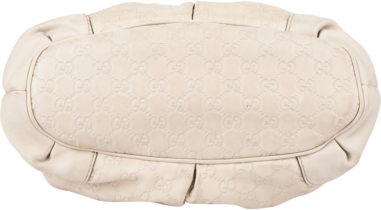 Gucci Gucci Leather GG Monogram Sukey Handbag Wit