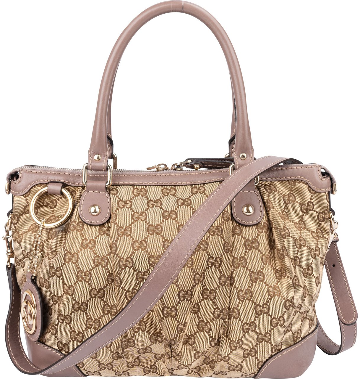Gucci Gucci GG Monogram Sukey Handbag Bruin