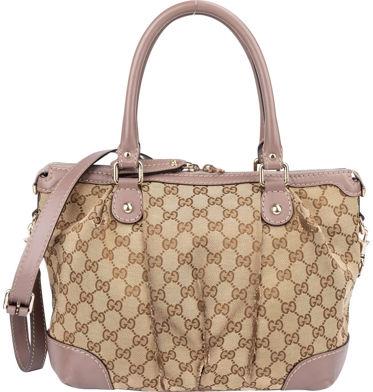 Gucci Gucci GG Monogram Sukey Handbag Bruin