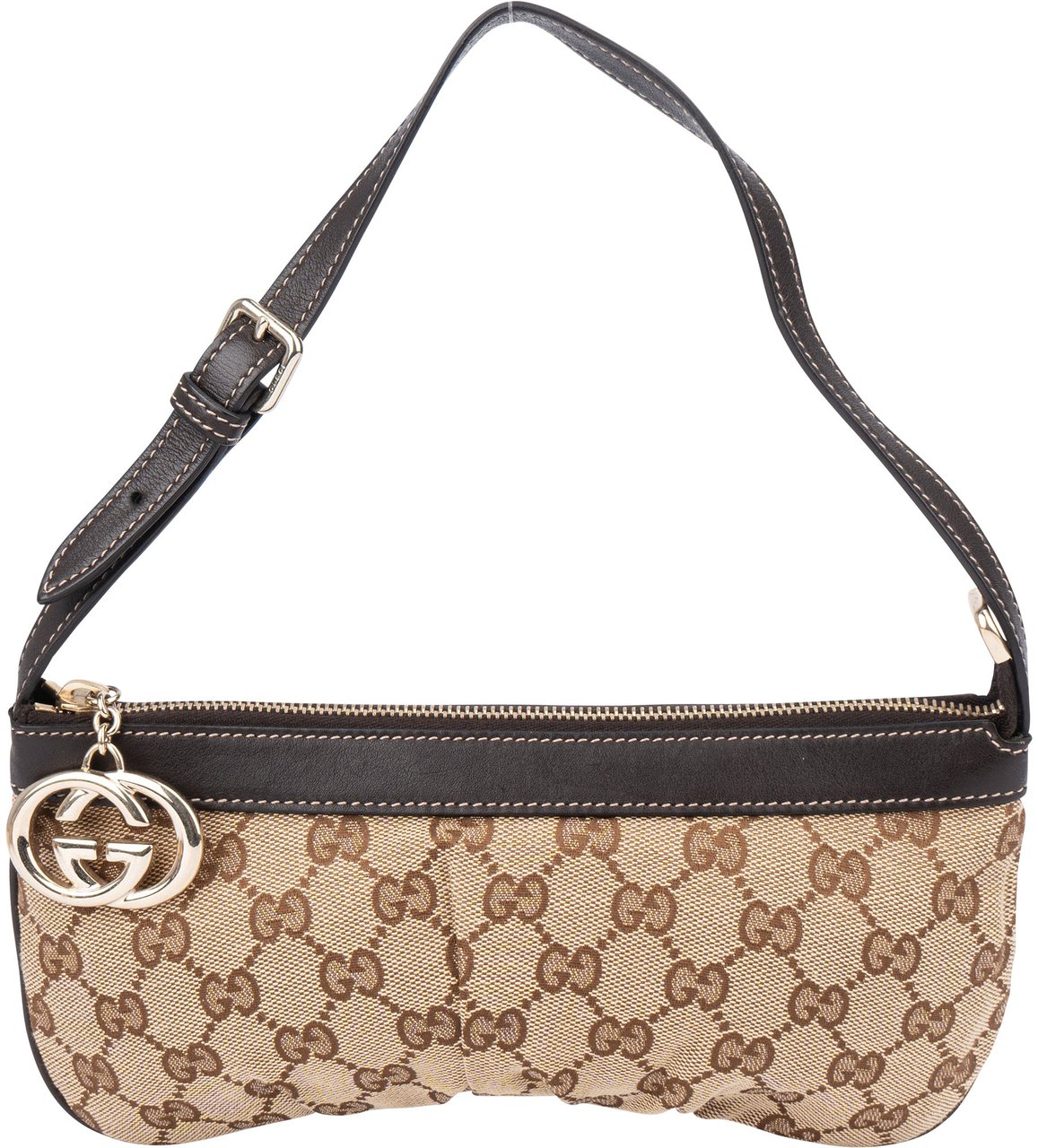 Gucci Gucci GG Monogram Mini Heart Handbag Bruin