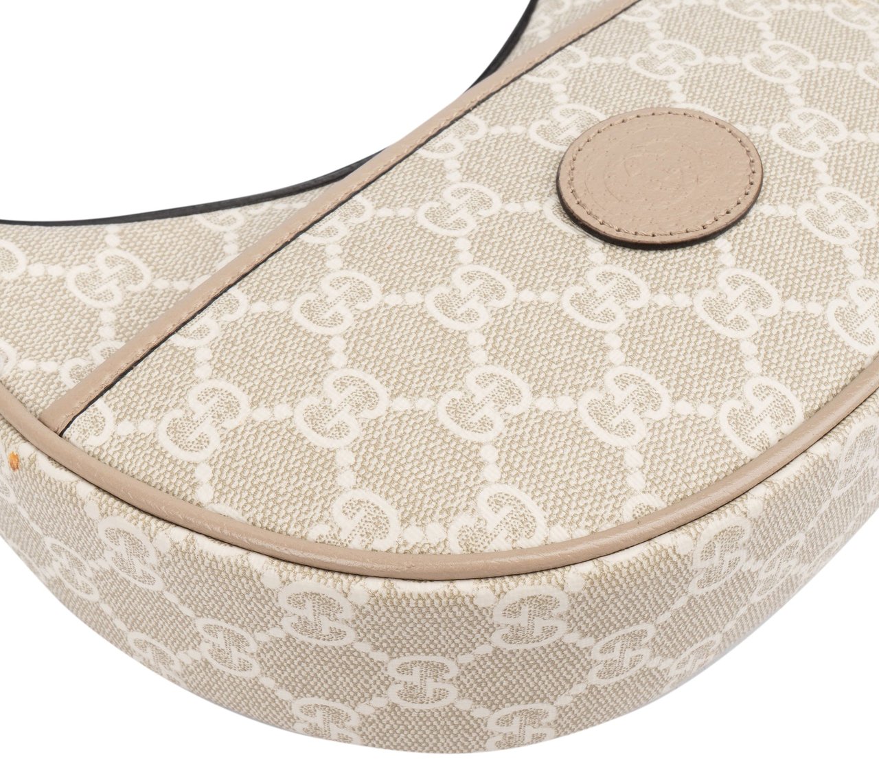 Gucci Gucci GG Supreme Monogram Halfmoon Handbag Beige