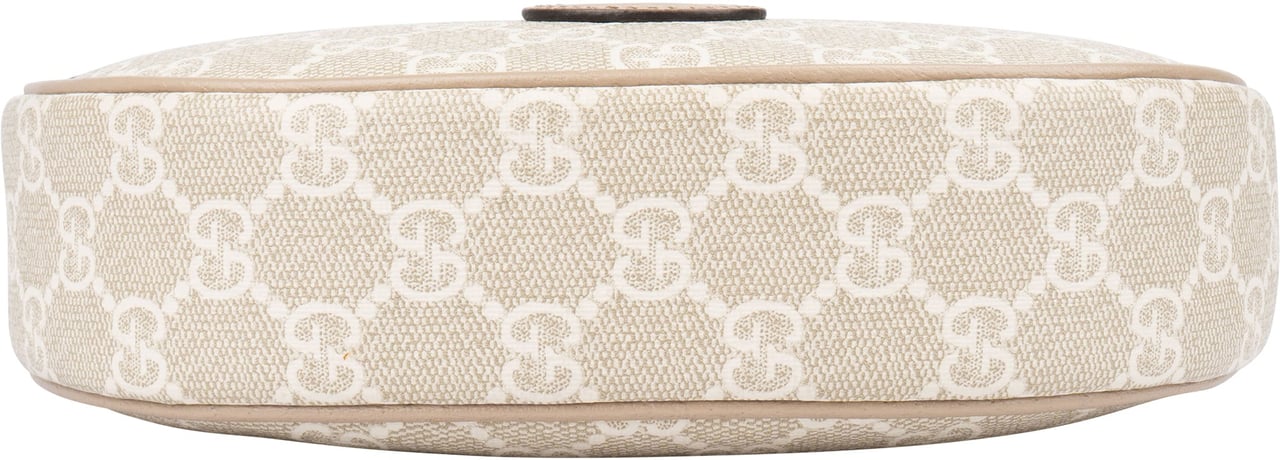 Gucci Gucci GG Supreme Monogram Halfmoon Handbag Beige