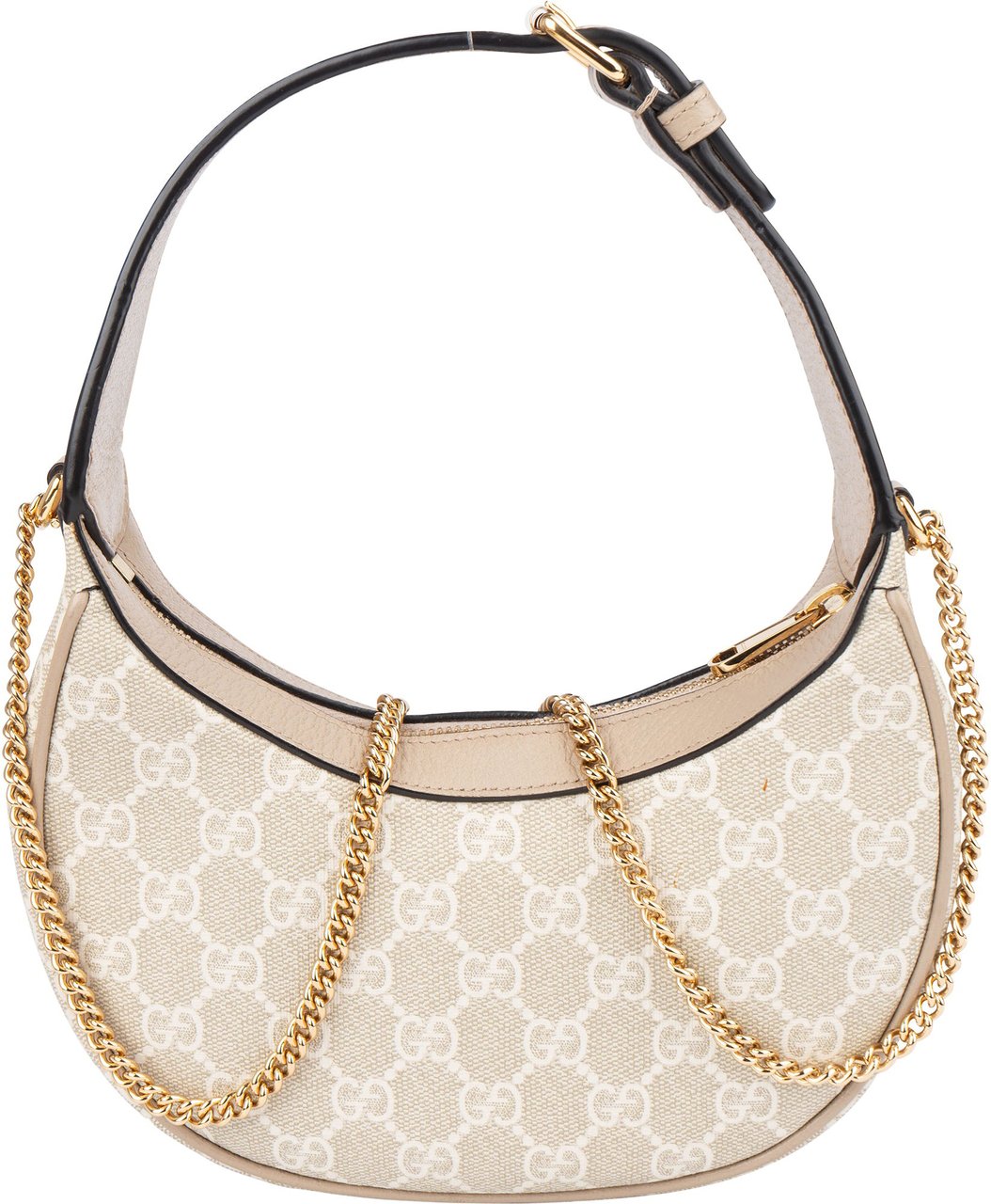 Gucci Gucci GG Supreme Monogram Halfmoon Handbag Beige