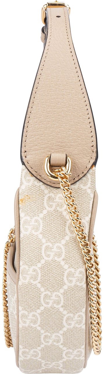 Gucci Gucci GG Supreme Monogram Halfmoon Handbag Beige