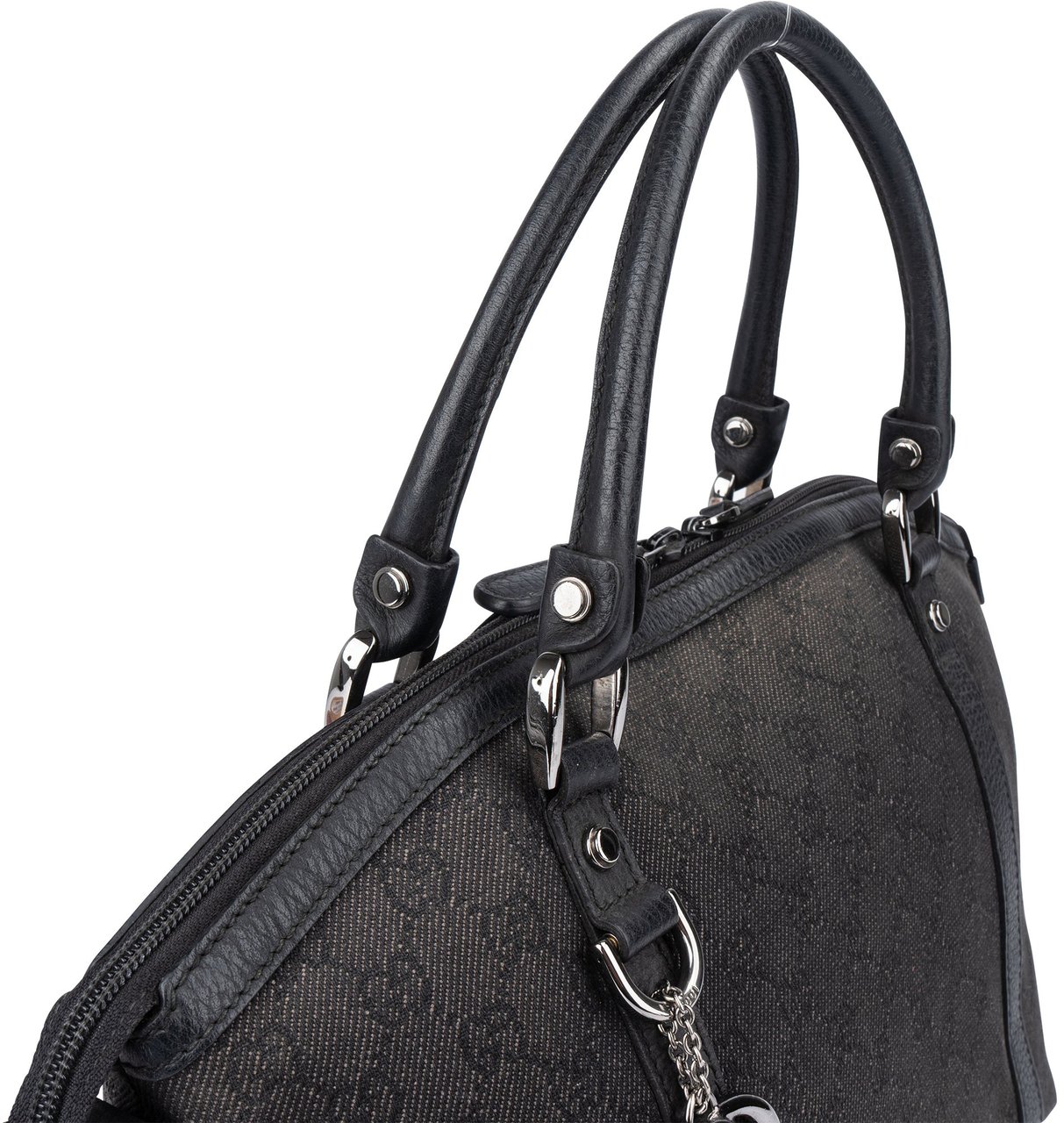 Gucci Gucci GG Monogram Charm Dome Handbag Zwart