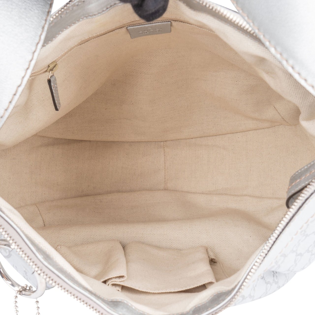 Gucci Gucci Silver GG Monogram Sukey Handbag Divers