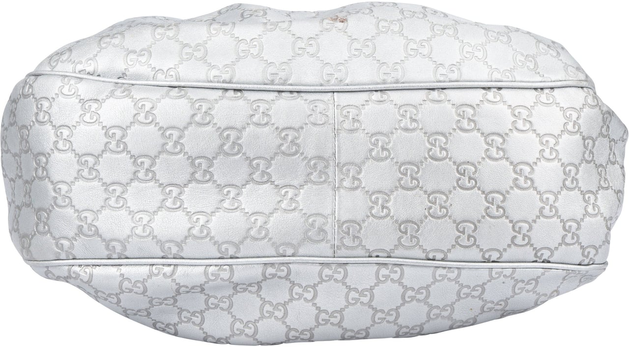Gucci Gucci Silver GG Monogram Sukey Handbag Divers