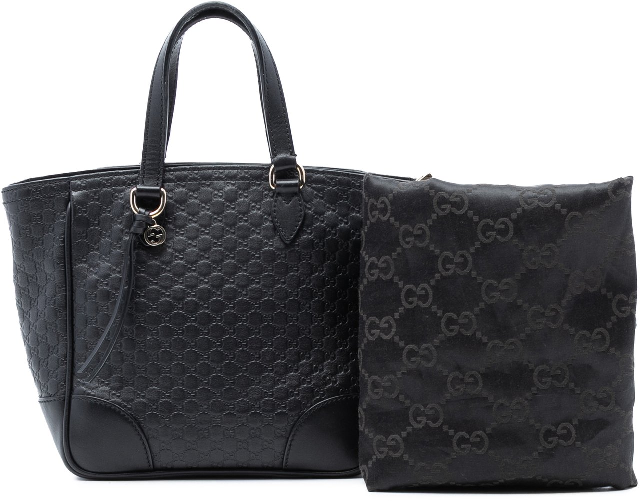 Gucci Small Microguccissima Bree Satchel Zwart