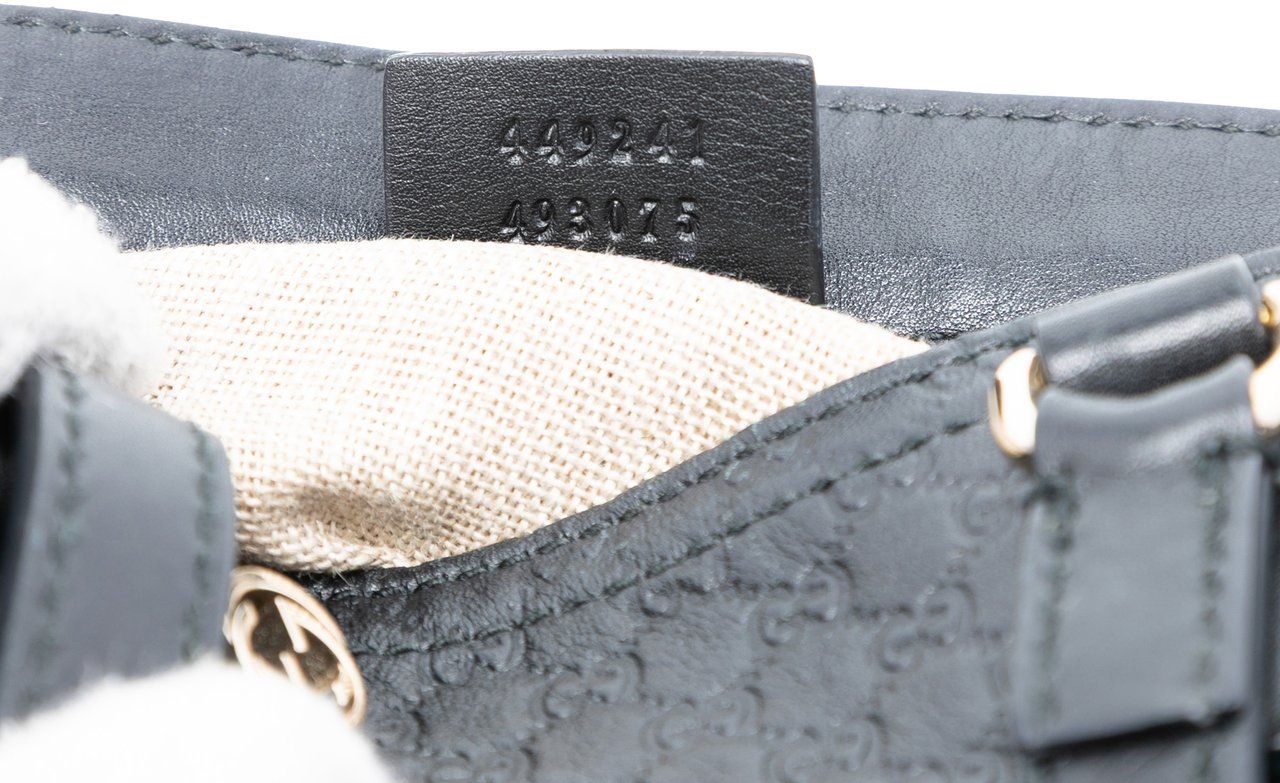 Gucci Small Microguccissima Bree Satchel Zwart