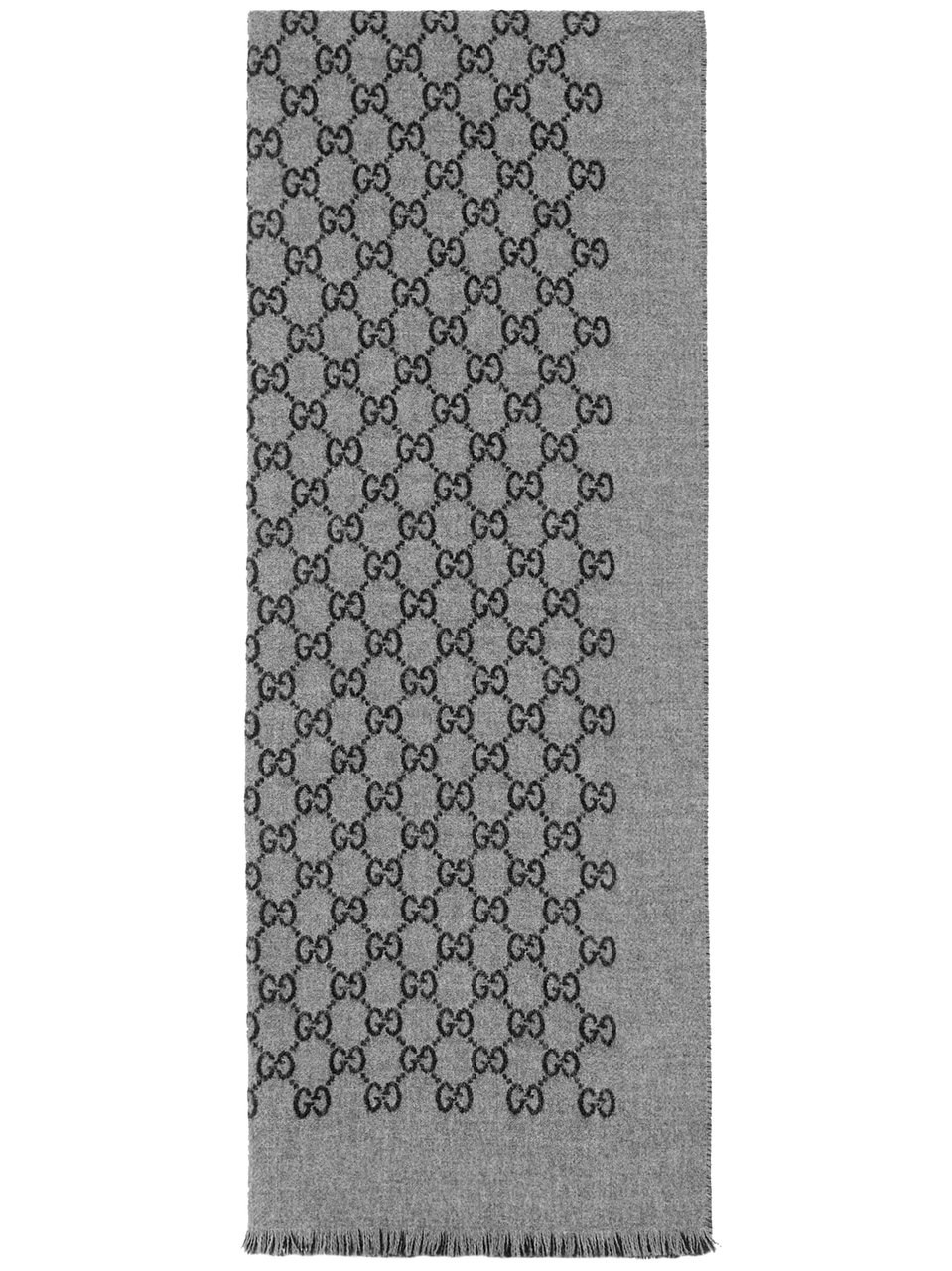 Gucci Sogi Reversible GG Motif Jacquard Scarf Grijs
