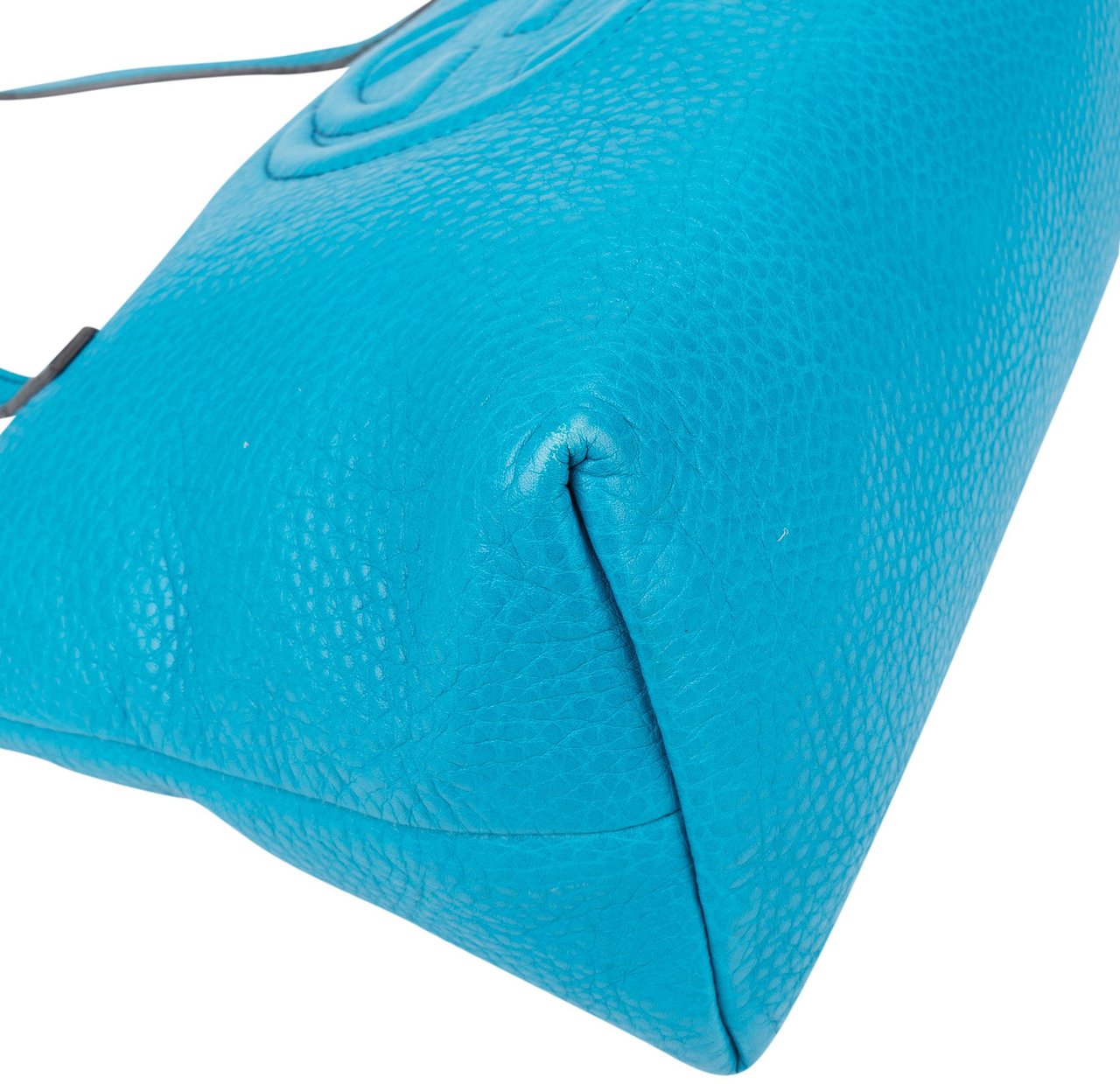 Gucci Bleu Leather Soho Handbag Blauw