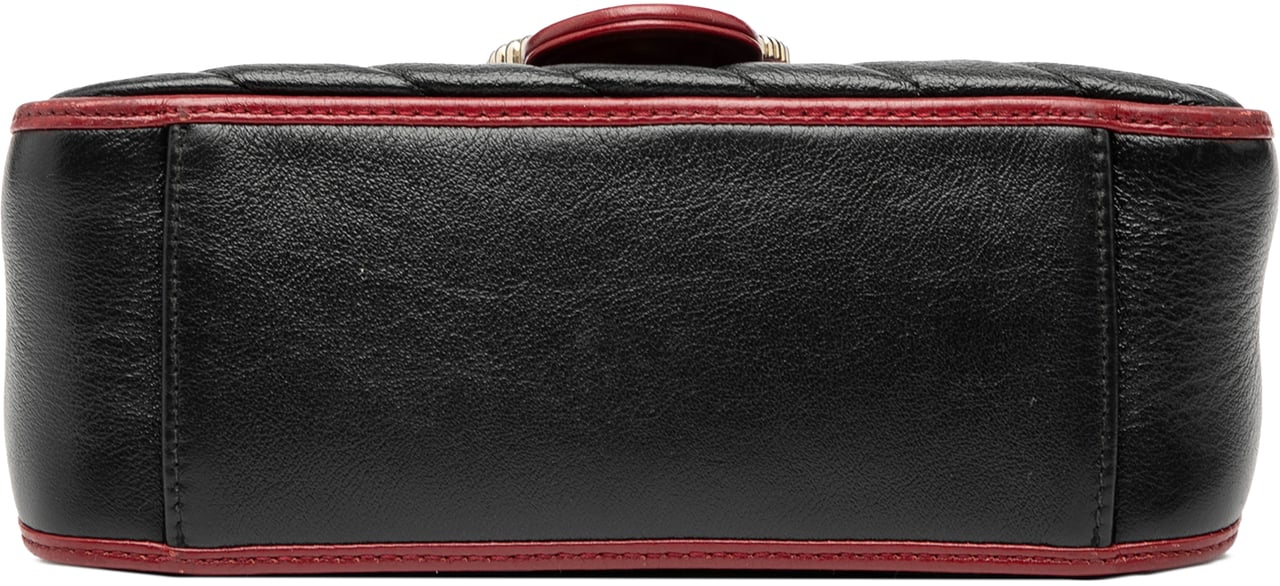 Gucci GG Marmont Matelasse Leather Torchon Top Handle Bag Zwart