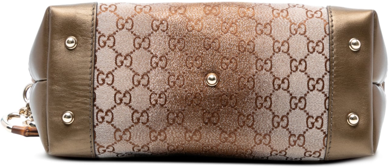 Gucci GG Lurex Heart Bit Handbag Bruin