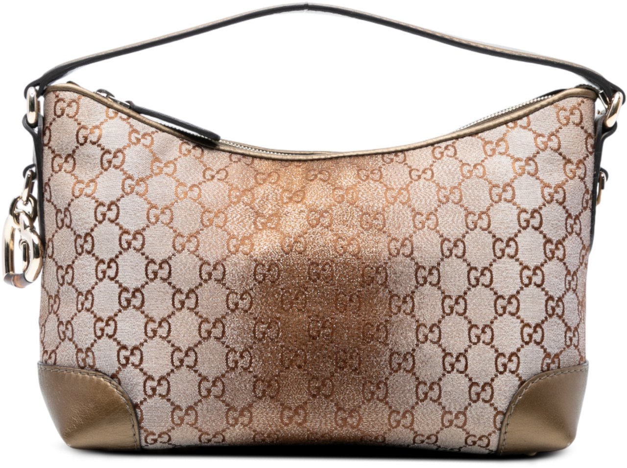 Gucci GG Lurex Heart Bit Handbag Bruin