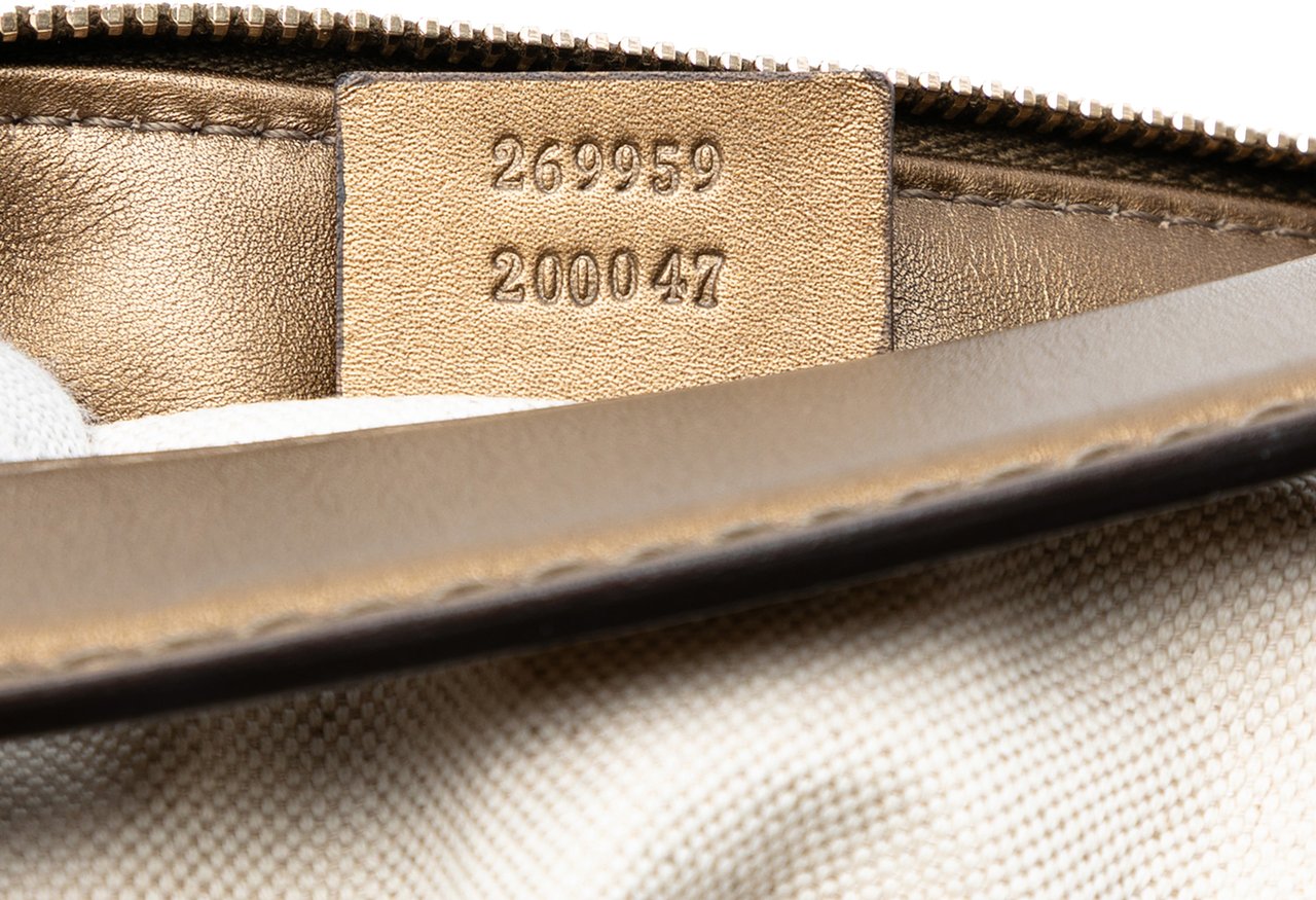 Gucci GG Lurex Heart Bit Handbag Bruin