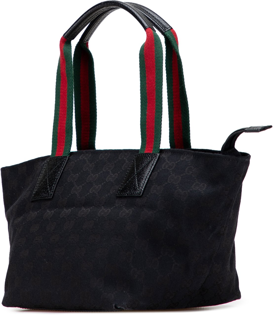 Gucci GG Canvas Web Handbag Zwart