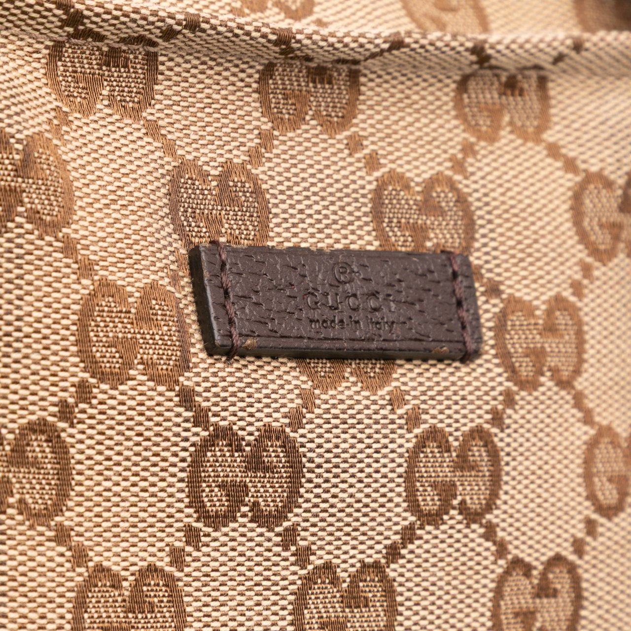 Gucci GG Canvas Web Handbag Bruin
