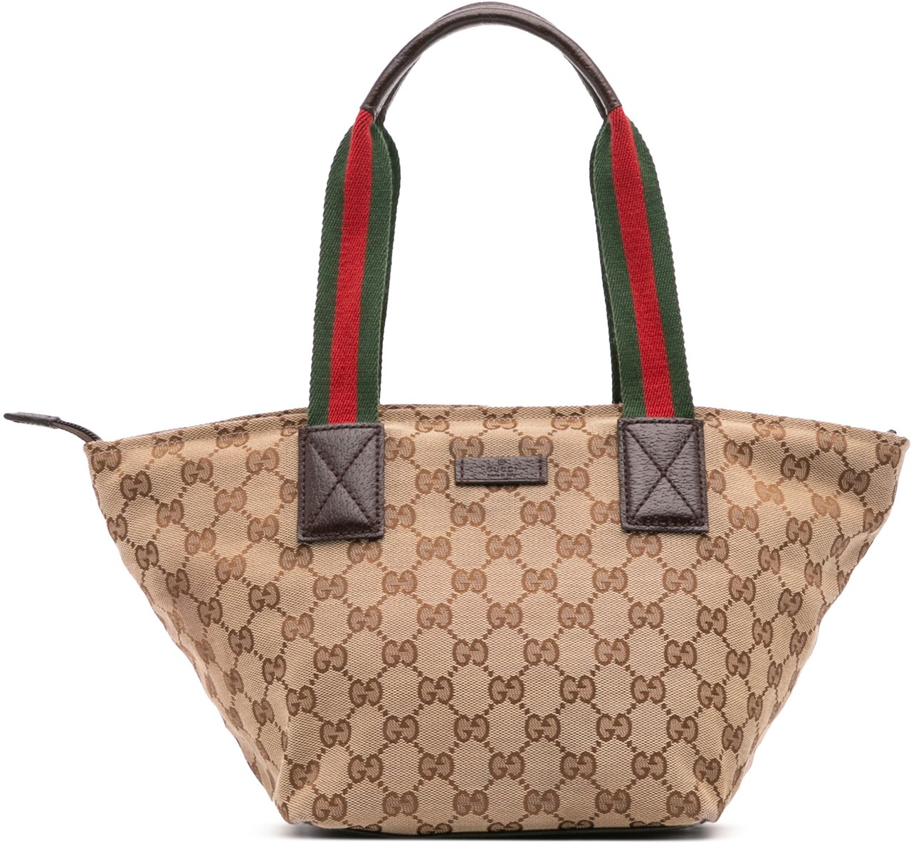 Gucci GG Canvas Web Handbag Bruin
