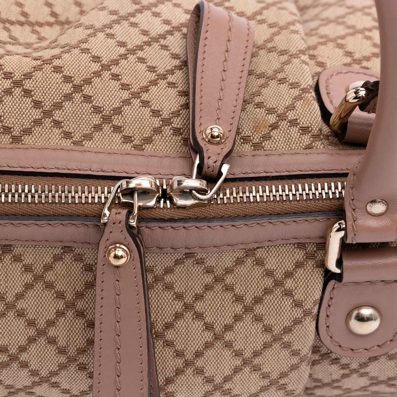 Gucci Diamante Canvas Sukey Satchel Bruin