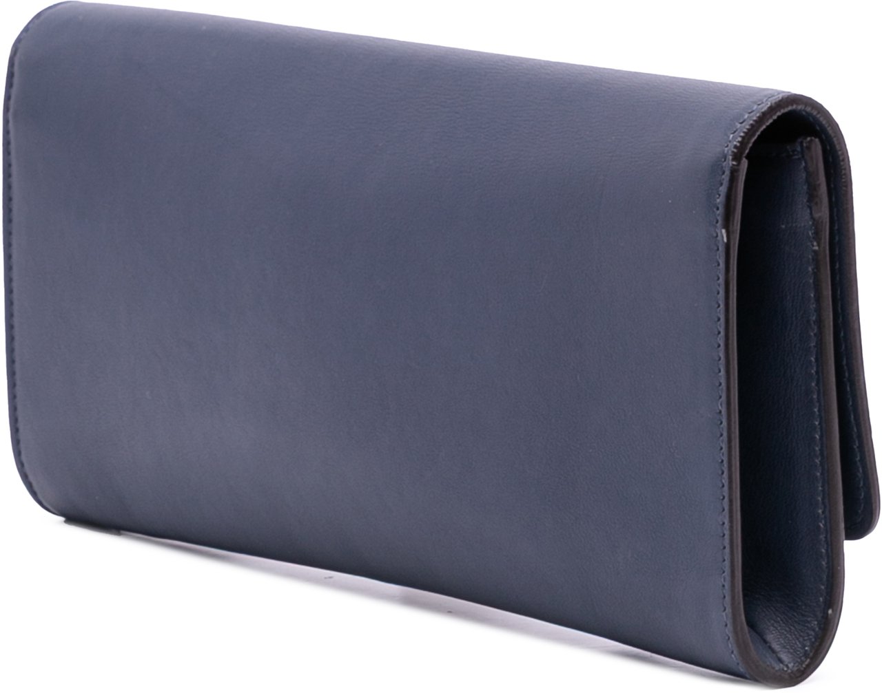 Gucci Calfskin Crystal Broadway Clutch Blauw