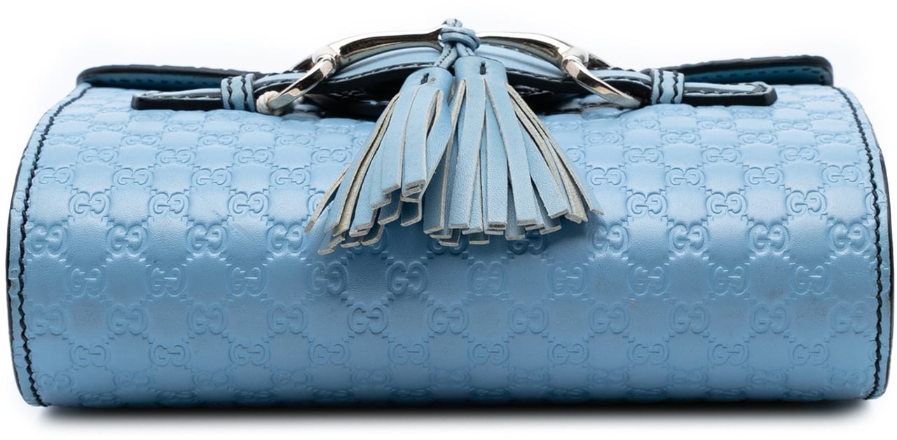 Gucci Mini Microguccissima Emily Crossbody Blauw
