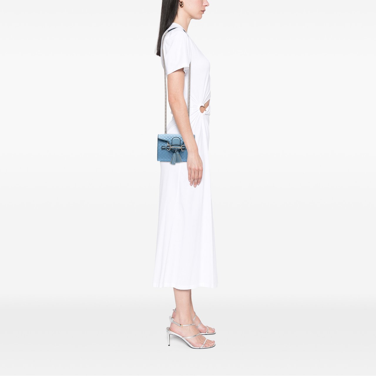 Gucci Mini Microguccissima Emily Crossbody Blauw