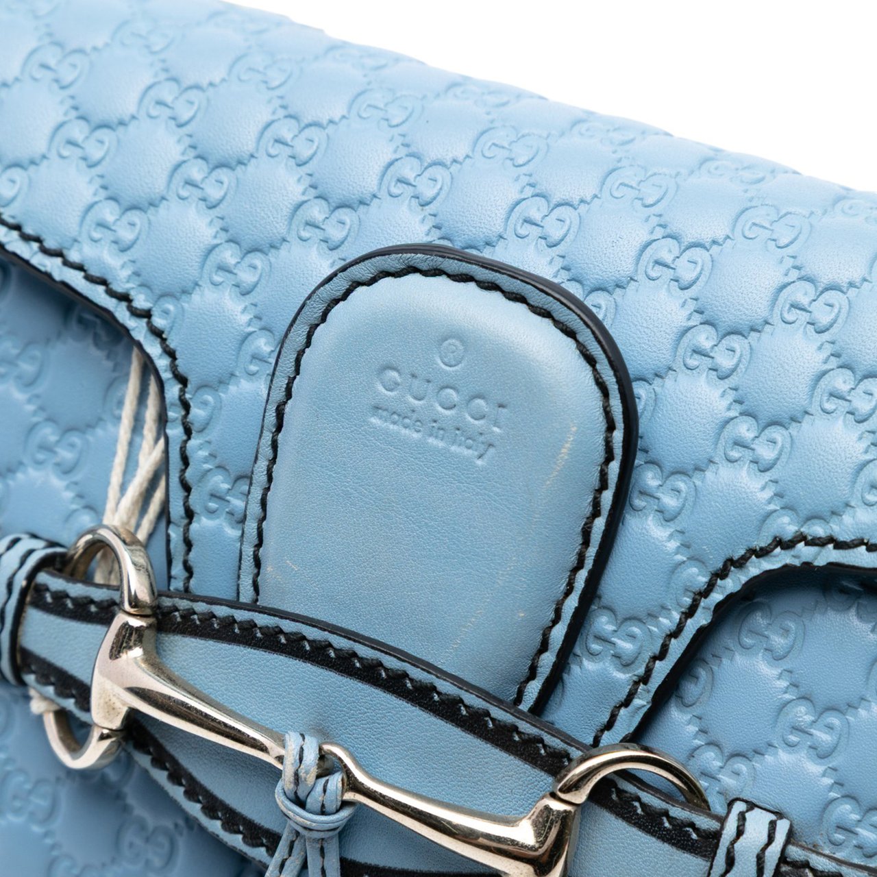 Gucci Mini Microguccissima Emily Crossbody Blauw