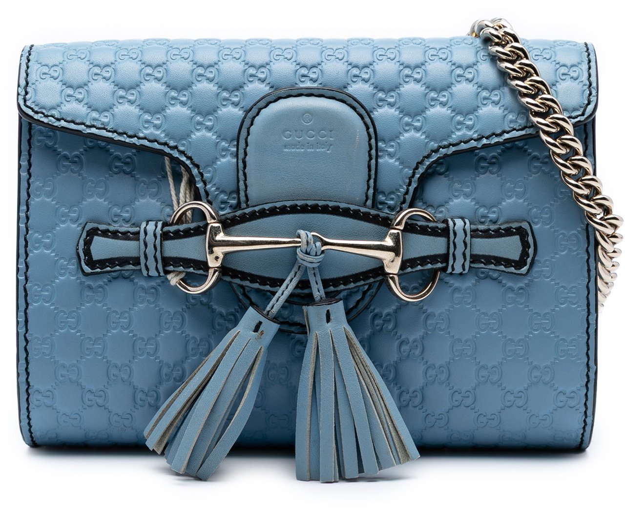 Gucci Mini Microguccissima Emily Crossbody Blauw