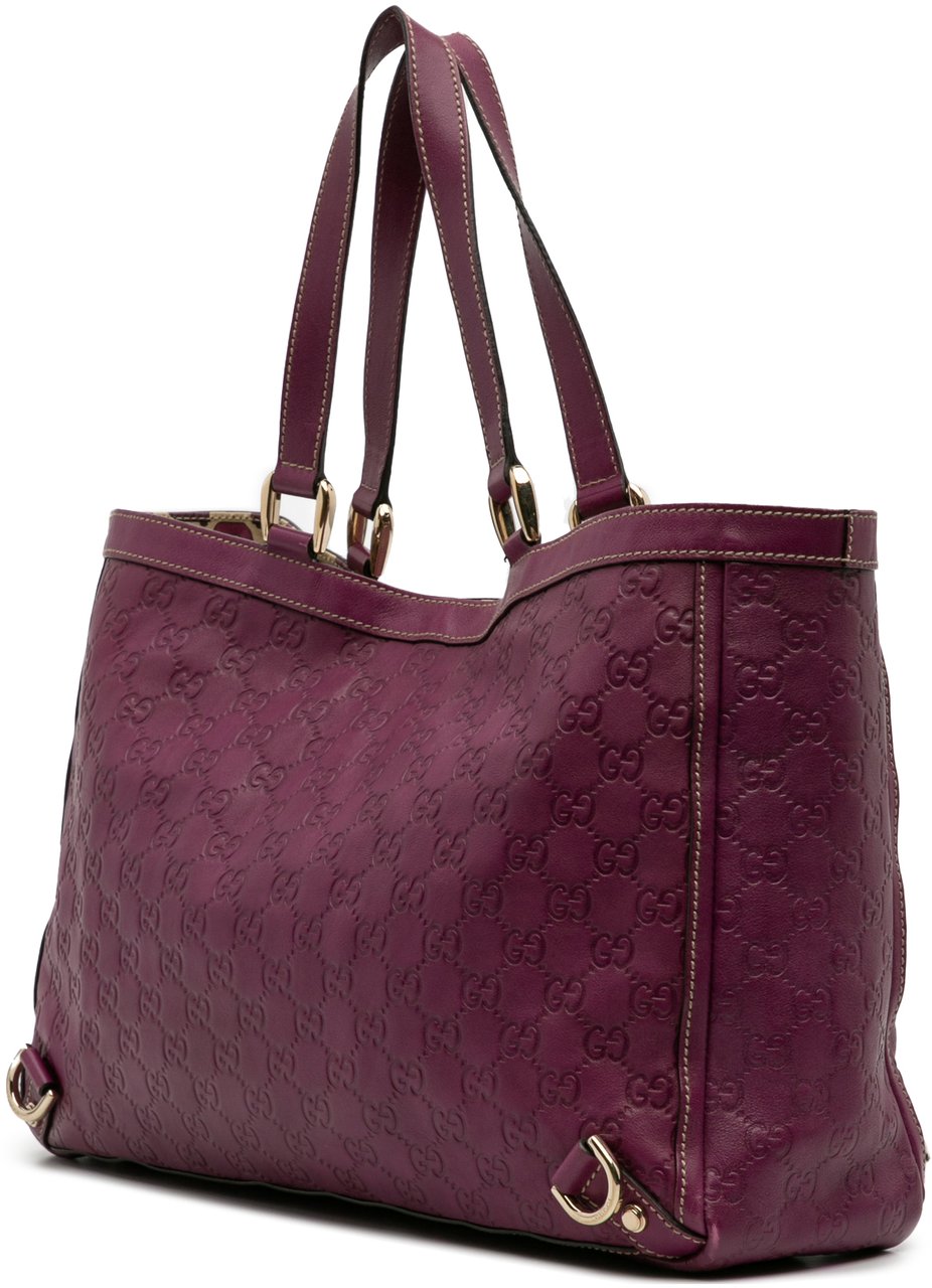 Gucci Guccissima Abbey D Ring Tote Paars