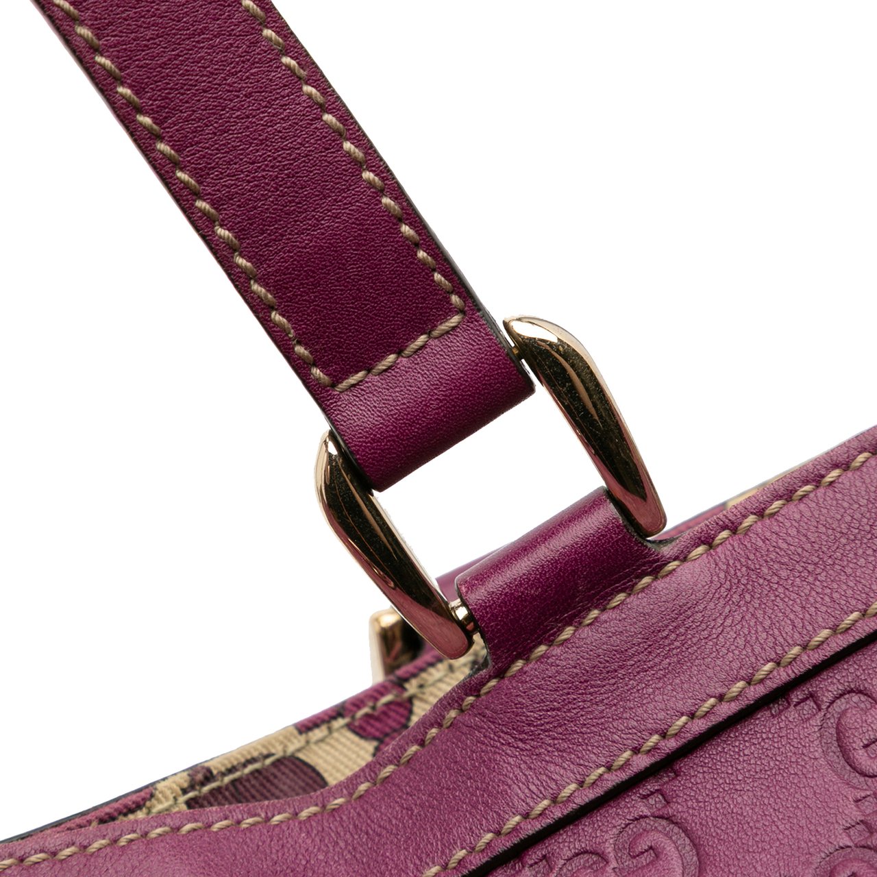 Gucci Guccissima Abbey D Ring Tote Paars