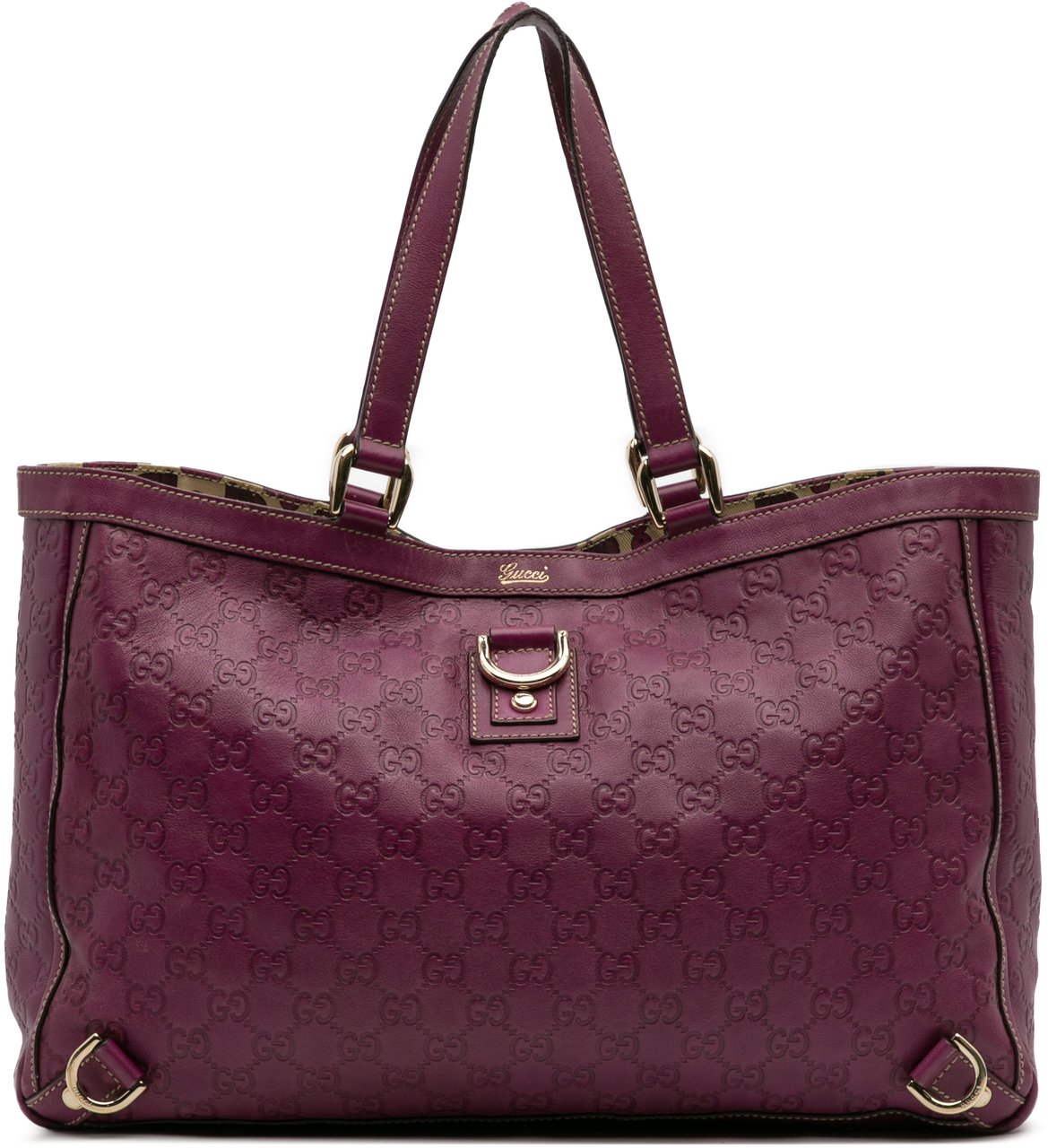 Gucci Guccissima Abbey D Ring Tote Paars