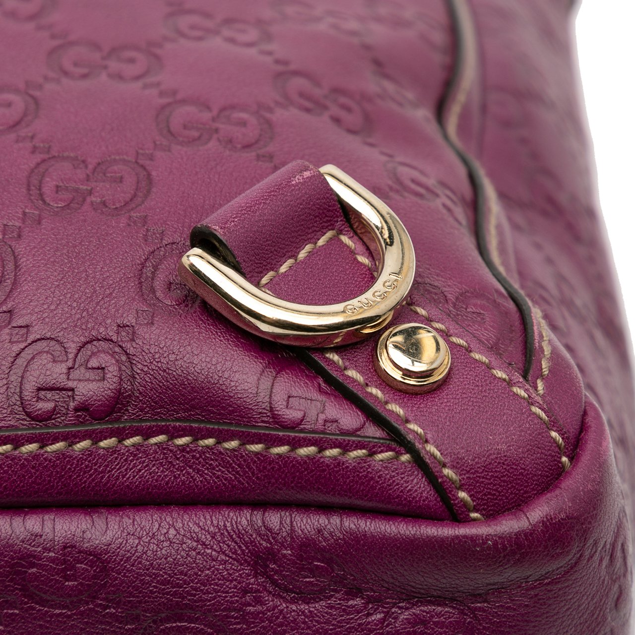 Gucci Guccissima Abbey D Ring Tote Paars