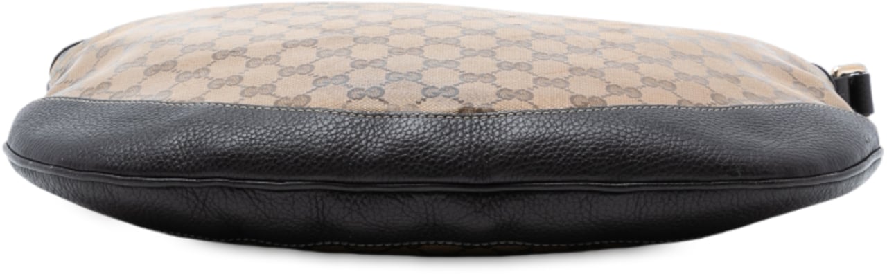 Gucci Large GG Crystal Half Moon Crossbody Bruin