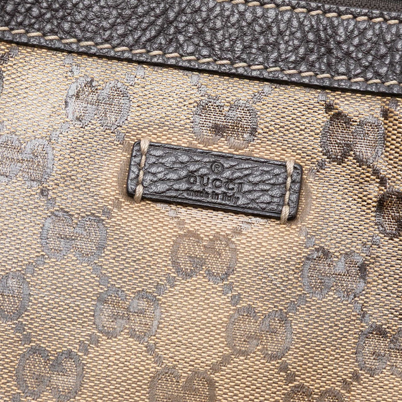 Gucci Large GG Crystal Half Moon Crossbody Bruin