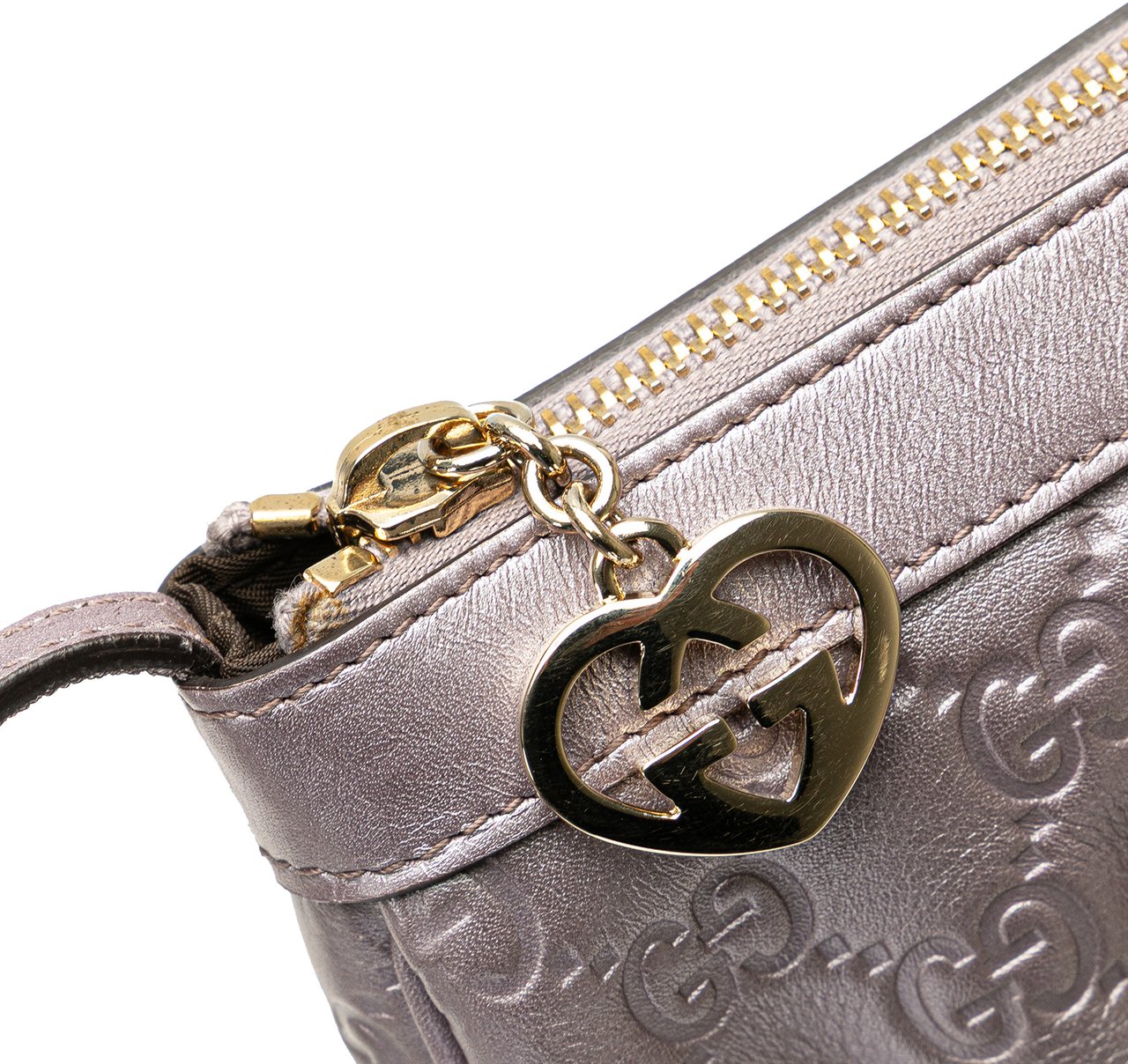 Gucci Small Metallic Guccissima Lovely Crossbody Paars