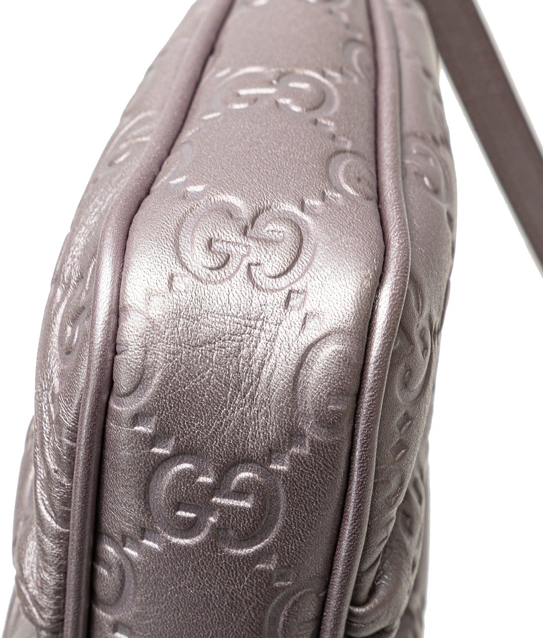 Gucci Small Metallic Guccissima Lovely Crossbody Paars