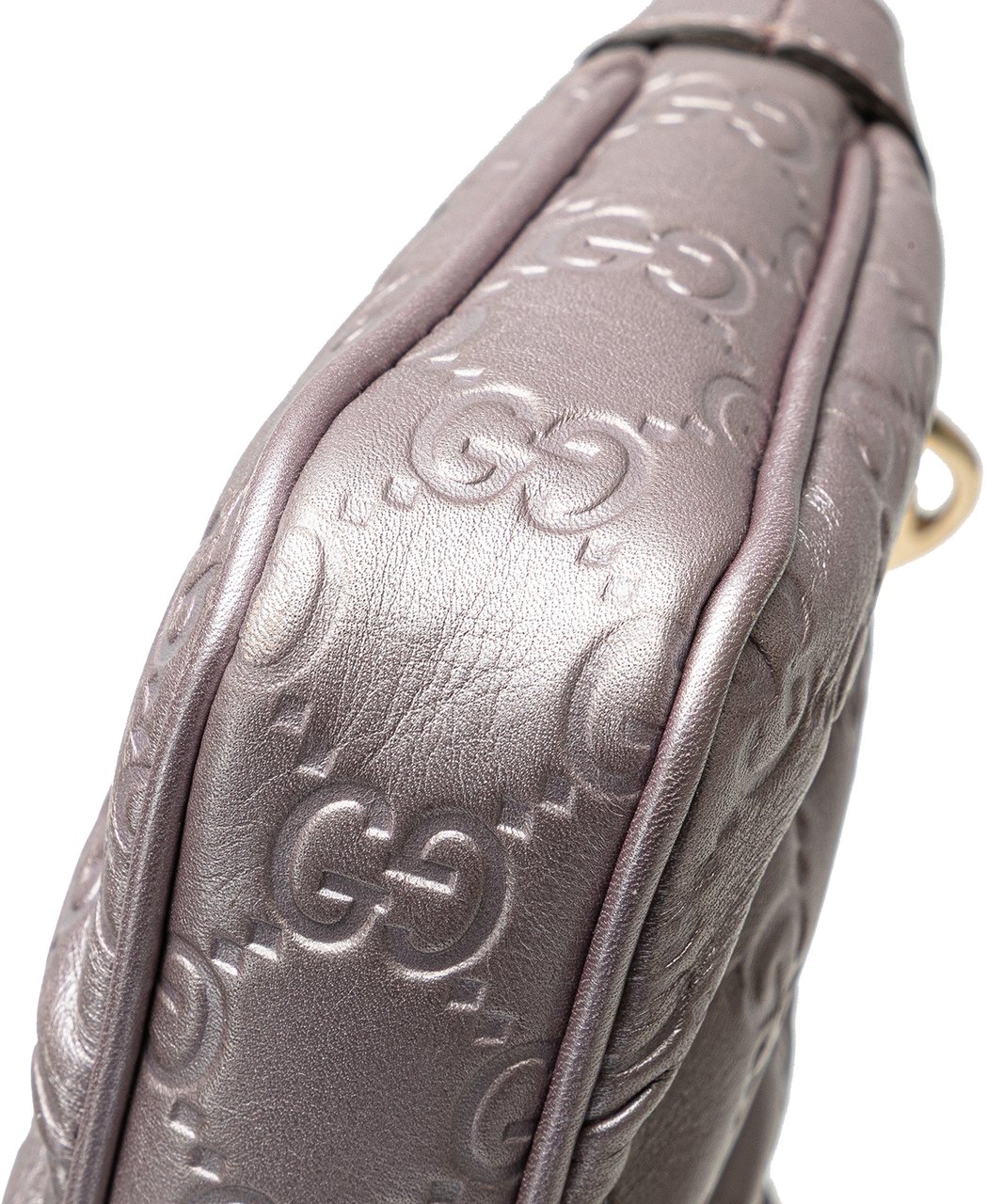 Gucci Small Metallic Guccissima Lovely Crossbody Paars