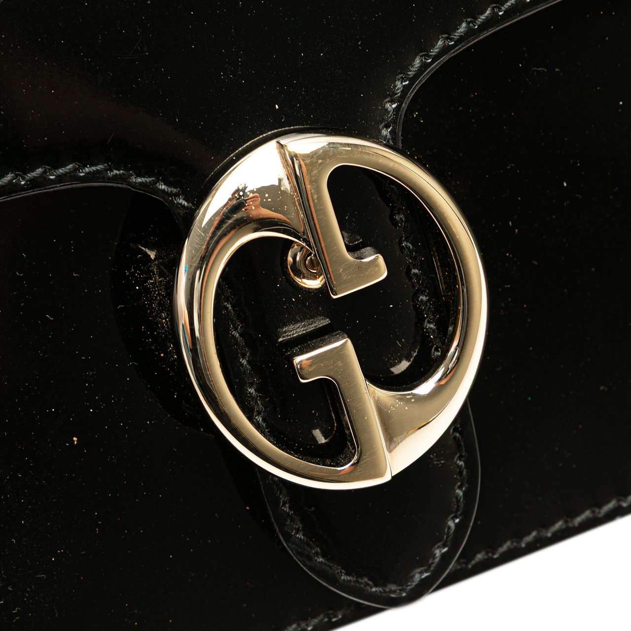 Gucci Patent 1973 Clutch Zwart